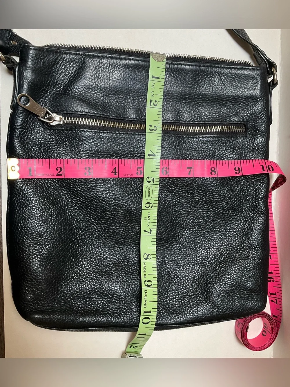 BUGATTI Black Leather Mens Shoulder Bag Unisex Crossbody Designer Messenger TOTE